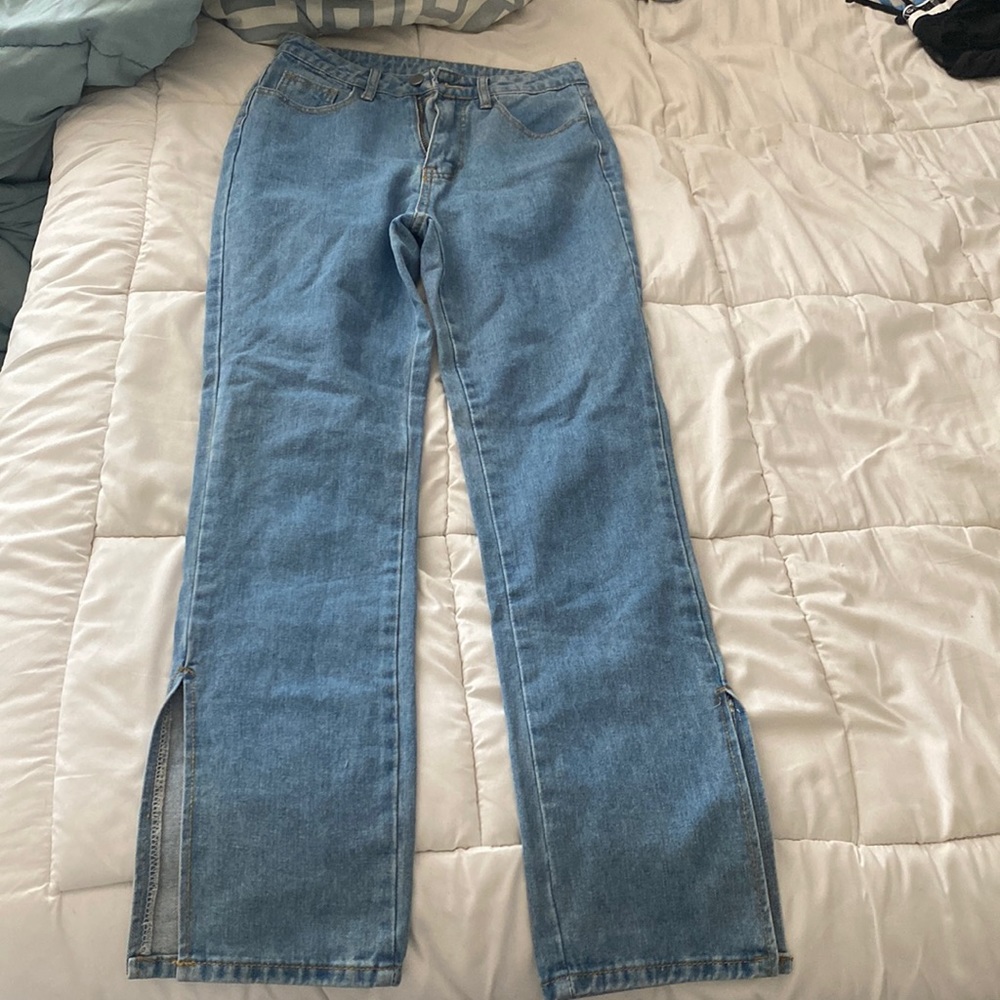 blue denim jeans